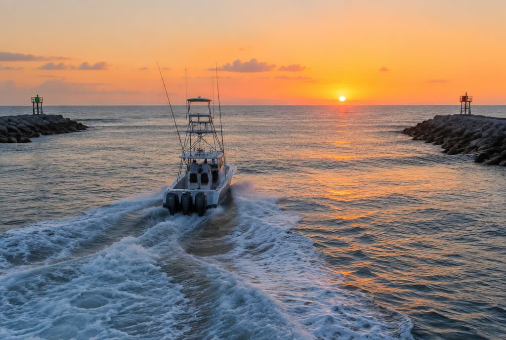 Fort Pierce, Florida — Straight out to the Gulf Stream.